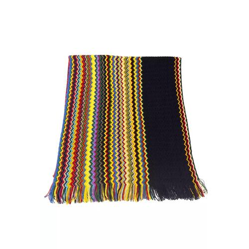 Fringed Geometric Fantasy Scarf One Size Men - Main Image