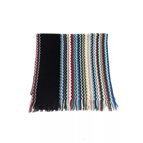 Fringed Geometric Fantasy Scarf One Size Men - Main Image