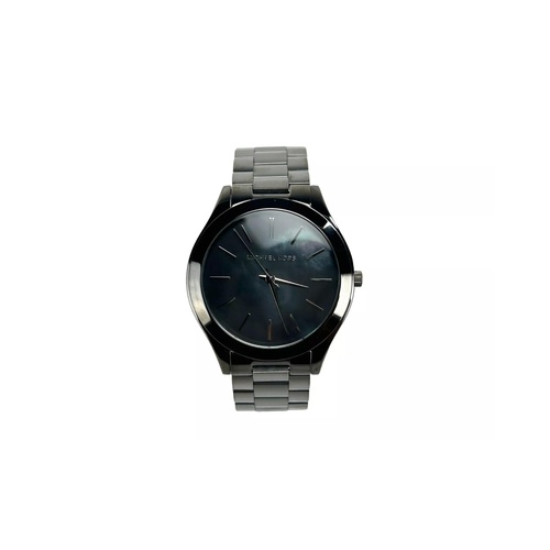 Michael Kors Unisex's Slim Runway Gun Metal Stainless Steel Watch MK3413 - One Size - Main Image