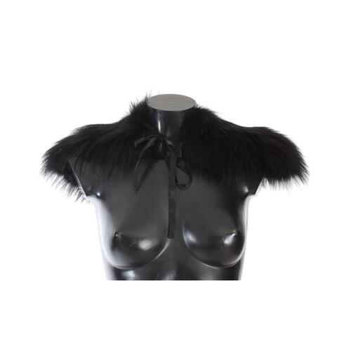 Black Fox Fur Shoulder Wrap by Dolce & Gabbana 38 IT Women - Main Image