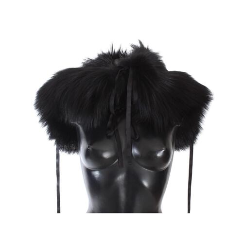 Dolce & Gabbana Black Fox Fur Shoulder Wrap M Women - Main Image