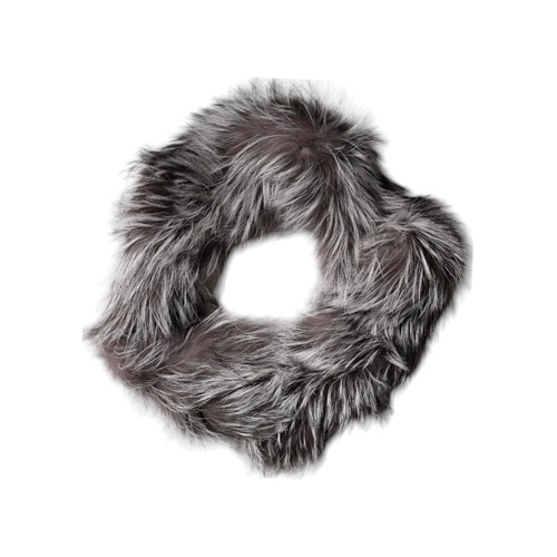 Dolce & Gabbana Women's Gray Fox Fur Neck Wrap Warmer Winter Scarf - One Size - Main Image