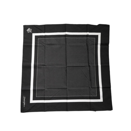 Dolce & Gabbana Men's Black Polka Dots Cotton Handkerchief Scarf - One Size - Main Image