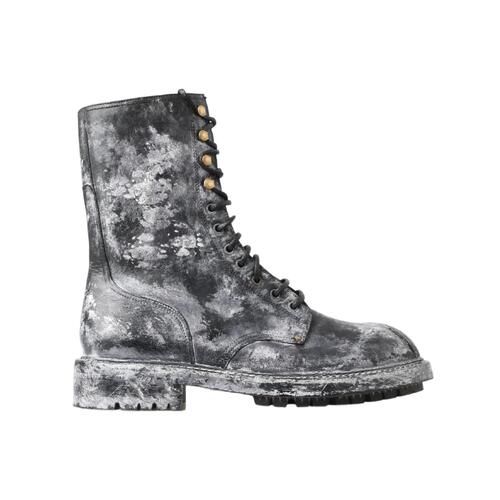 Gorgeous Dolce & Gabbana Lace Up Boots with Logo Details 40 EU Men - Main Image