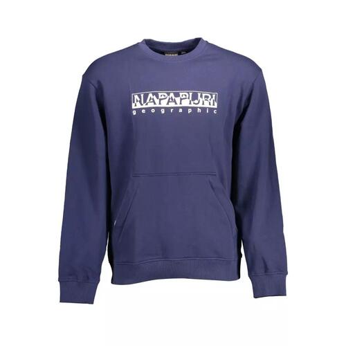 Napapijri Men's Blue Cotton Sweater - M - Main Image
