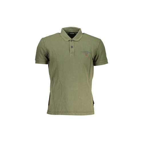 Napapijri Men's Green Cotton Polo Shirt - M - Main Image