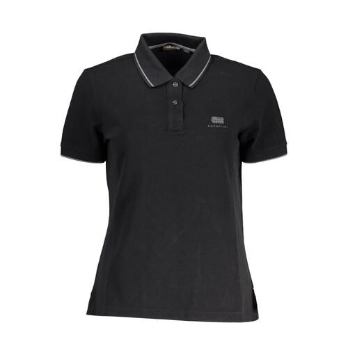 Napapijri Men's Black Cotton Polo Shirt - L - Main Image