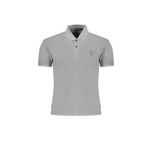 Napapijri Men's Gray Cotton Polo Shirt - M - Main Image