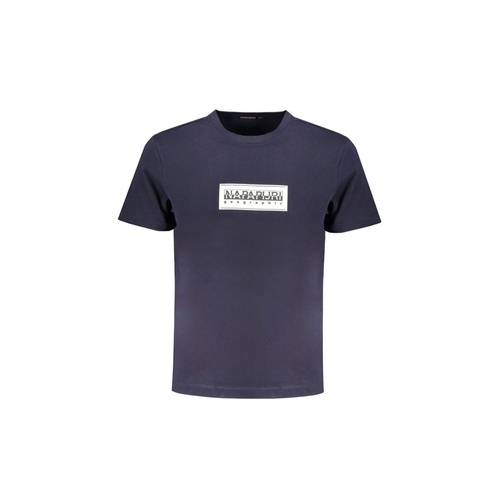 Napapijri Men's Blue Cotton T-Shirt - 2XL - Main Image
