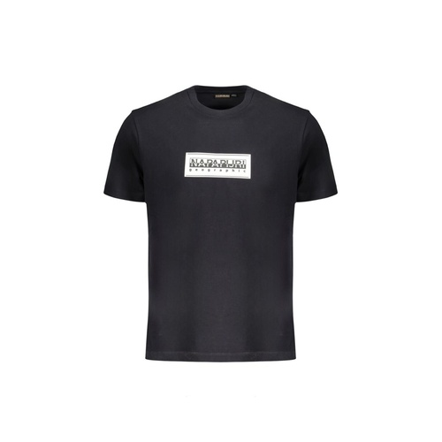 Napapijri Men's Black Cotton T-Shirt - L - Main Image