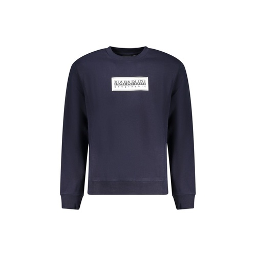 Napapijri Men's Blue Cotton Sweater - 2XL - Main Image