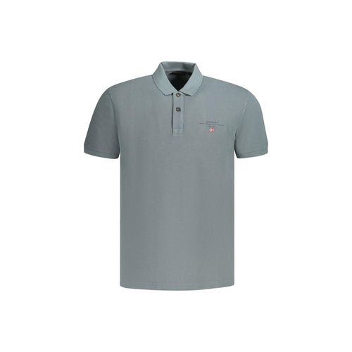 Napapijri Men's Gray Cotton  Polo Shirt - M - Main Image