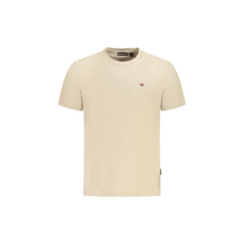 Napapijri Men's Beige Cotton  T-Shirt - L - Main Image