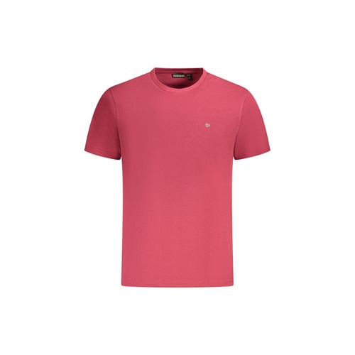 Napapijri Men's Red Cotton  T-Shirt - M - Main Image