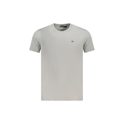 Napapijri Men's Gray Cotton  T-Shirt - L - Main Image
