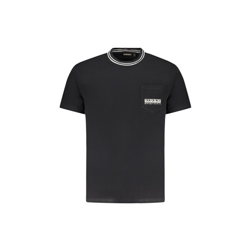 Napapijri Men's Black Cotton T-Shirt - M - Main Image