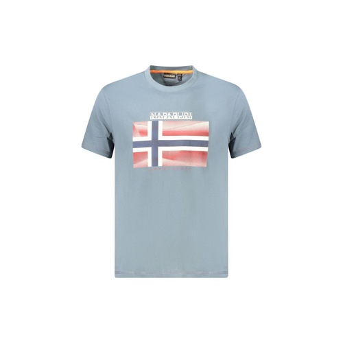 Napapijri Men's Gray Cotton  T-Shirt - XL - Main Image