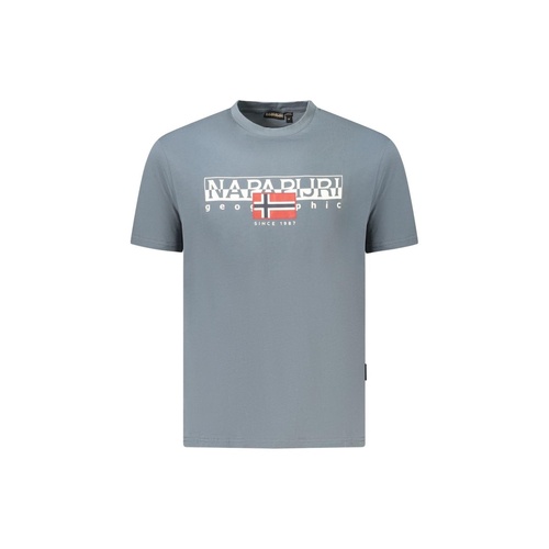 Napapijri Men's Gray Cotton  T-Shirt - M - Main Image