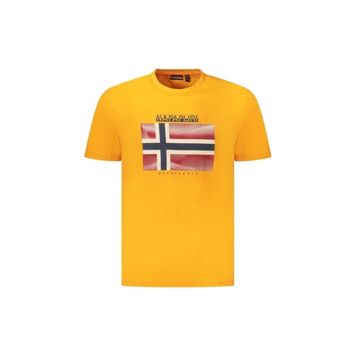Napapijri Men's Orange Cotton  T-Shirt - M - Main Image