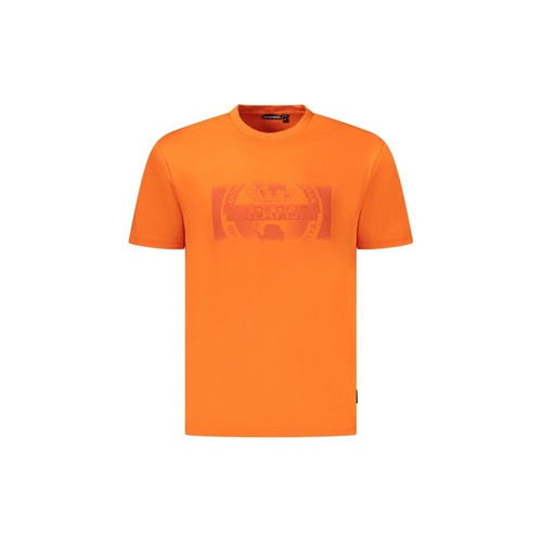 Napapijri Men's Orange Cotton  T-Shirt - M - Main Image