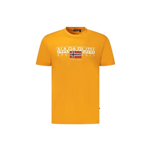 Napapijri Men's Orange Organic Cotton  T-Shirt - M - Main Image