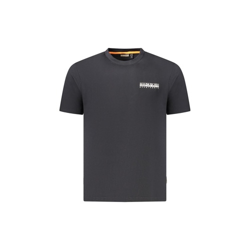 Napapijri Men's Black Cotton  T-Shirt - M - Main Image