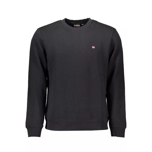 Napapijri Men's Black Cotton Sweater - XL - Main Image