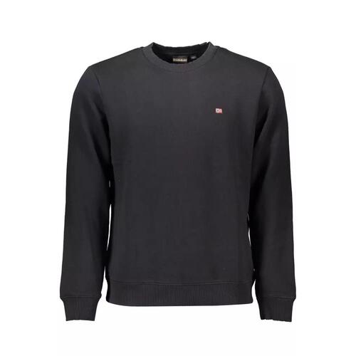 Napapijri Men's Black Cotton Sweater - 2XL - Main Image