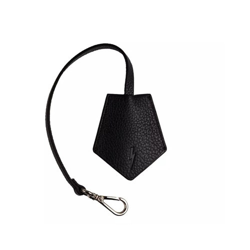 Neil Barrett Men's Sleek Black Leather Keychain for  - One Size - Main Image