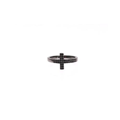 NIALAYA Sterling Silver Black CZ Ring 49 EU Women - Main Image