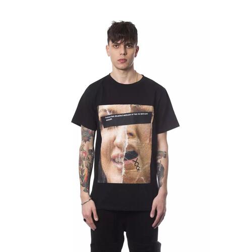 Printed Round Neck T-shirt with Short Sleeves M Men - Main Image