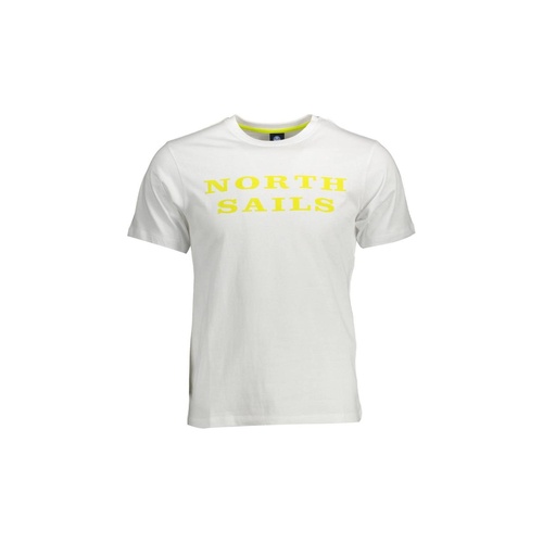 North Sails Men's Classic White Round Neck Tee with Logo Print - 2XL - Main Image