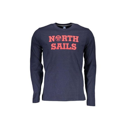 North Sails Men's Blue Long Sleeve Tee with Signature Print - 2XL - Main Image