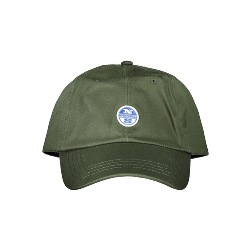 North Sails Men's Green Cotton Cap with Visor and Logo Accent - One Size - Main Image