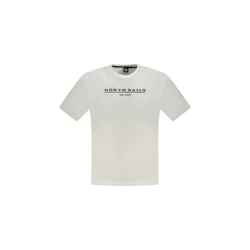 North Sails Men's White Cotton T-Shirt - M - Main Image