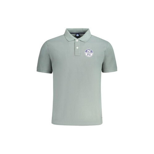 North Sails Men's Green Cotton Polo Shirt - L - Main Image