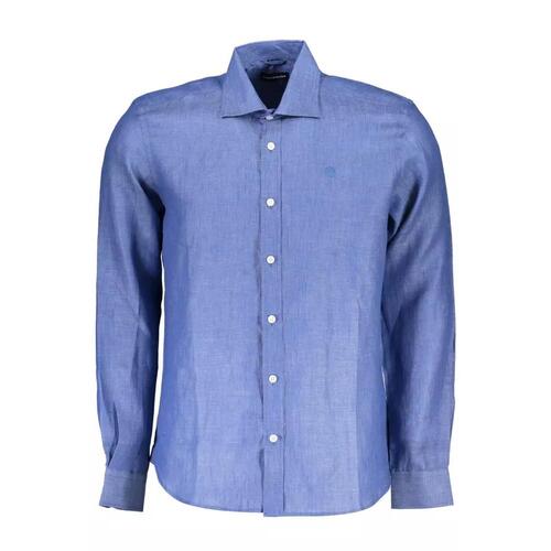 North Sails Men's Blue Linen Shirt - L - Main Image