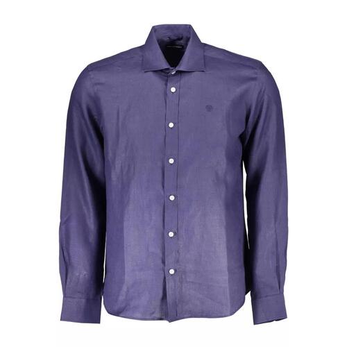 North Sails Men's Blue Linen Shirt - L - Main Image