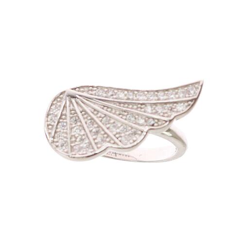 Sterling Silver CZ Crystal Ring 54 EU Women - Main Image