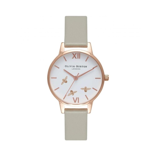 Olivia Burton Women's Gray Synthetic Leather Watch - One Size - Main Image