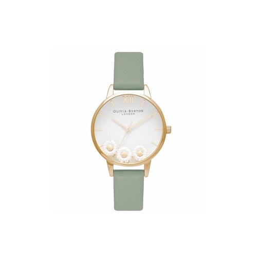 Olivia Burton Women's Green Synthetic Leather Watch - One Size - Main Image
