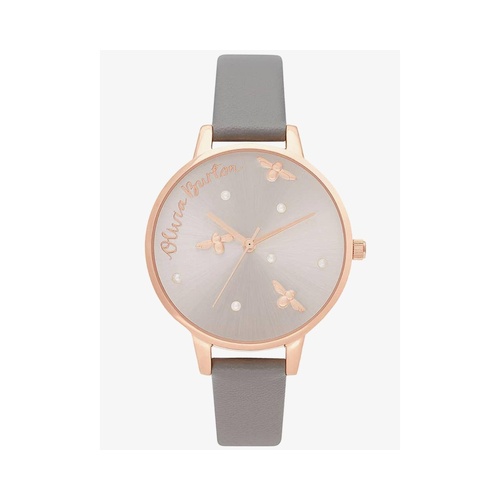 Olivia Burton Women's Gray Synthetic Leather Watch - One Size - Main Image