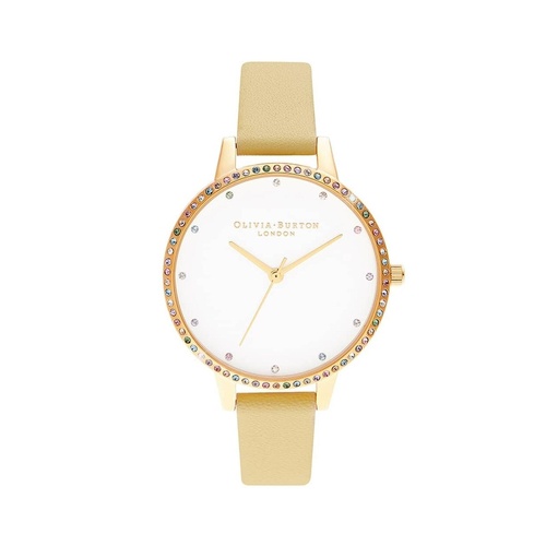 Olivia Burton Women's Yellow Leather Watch - One Size - Main Image