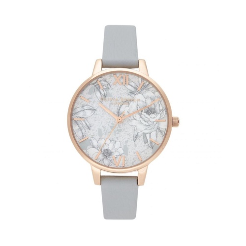 Olivia Burton Women's Gray Synthetic Leather Watch - One Size - Main Image