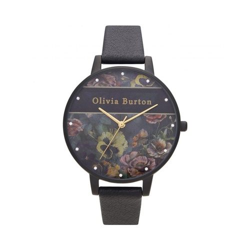 Olivia Burton Women's Black Leather Watch - One Size - Main Image
