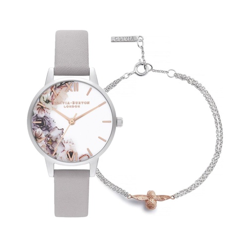Olivia Burton Women's Gray Leather Watch - One Size - Main Image