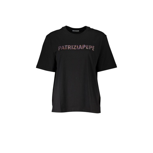 Patrizia Pepe Women's Black Cotton Tops & T-Shirt - XS - Main Image