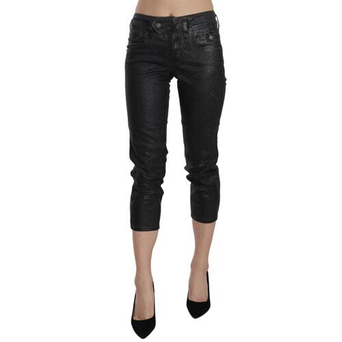 New GALLIANO Mid Waist Slim Leg Cropped Jeans W24 US Women - Main Image