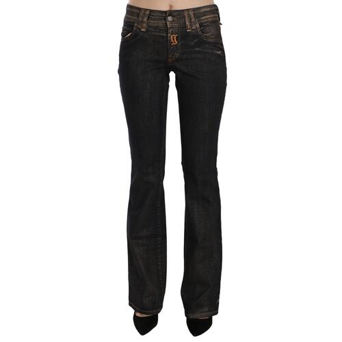 Mid Waist Flared Denim Casual Pants W25 US Women - Main Image