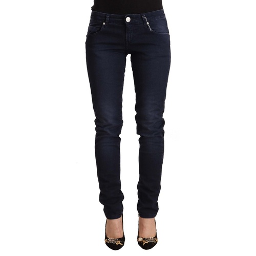 Acht Women's Blue Washed Cotton Low Waist Slim Fit Denim Jeans - W26 US - Main Image